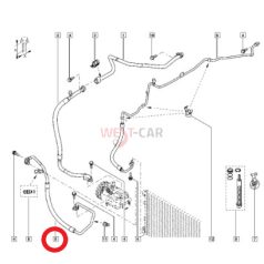  2010-> Renault Master Opel Movano klíma cső kompresszor és klímahűtő közé Gyári szám: 924901255R