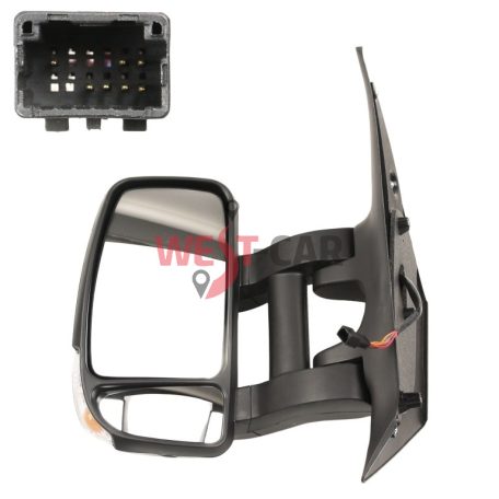 2010-> Renault Master III Opel Movano B Nissan NV400 Bal hosszú elektromos tükör Gyári szám: 963020218R