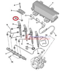   2012-> Citroen Jumper Peugeot Boxer Injektor tartó tömítés 2.2HDI Gyári szám: 9677890580