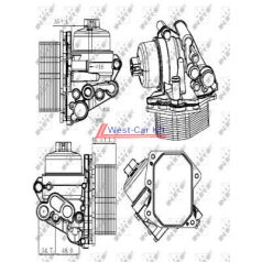   2006-> Boxer Jumper Ducato Ford Transit 2.2 euro 5 oil cooler with base OE: 9808866680