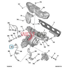   2014-> Citroen Jumper Peugeot Boxer Transit 2.0 BHDI  turbocharger oilpipe sealing OE: 9815338180
