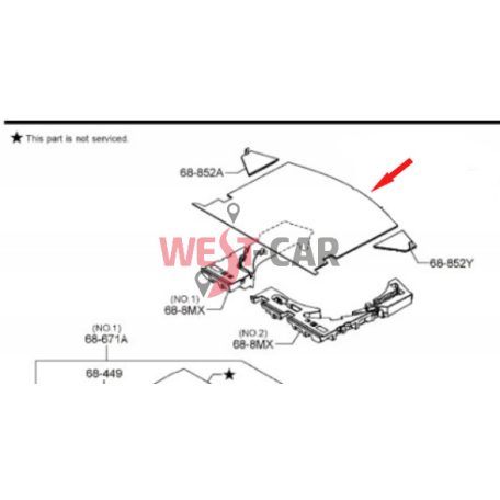 2017-2021 Mazda CX-5 csomagtartó alsó burkolat Gyári szám: kb7w6883xc02