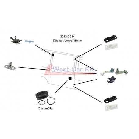 2012-2014 Ducato Jumper Boxer sliding door repair set