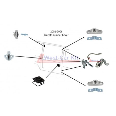 2002-2006 Ducato Jumper Boxer sliding door repair set