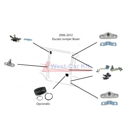 2006-2012 Ducato Jumper Boxer sliding door repair set