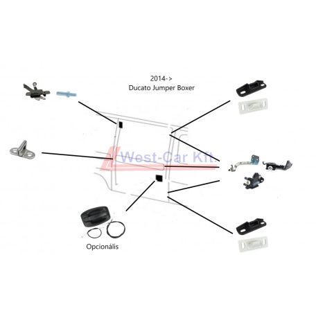 2014-> Ducato Jumper Boxer sliding door repair set