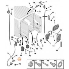 Door and door lock parts